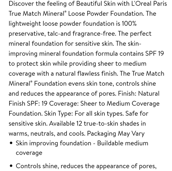 L'Oréal True Match Mineral Powder Foundation - Picture 4 of 4